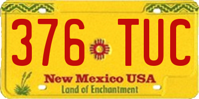 NM license plate 376TUC