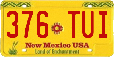 NM license plate 376TUI
