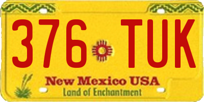NM license plate 376TUK