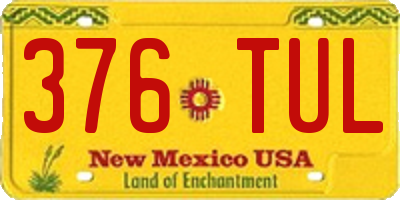 NM license plate 376TUL