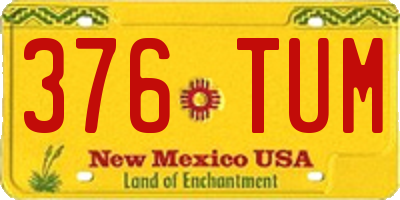 NM license plate 376TUM