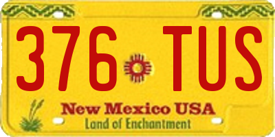 NM license plate 376TUS