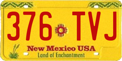 NM license plate 376TVJ