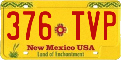 NM license plate 376TVP