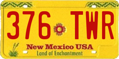 NM license plate 376TWR