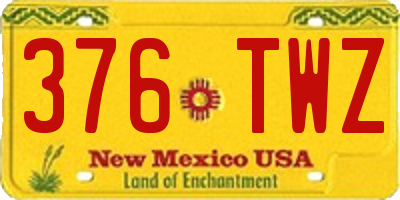 NM license plate 376TWZ
