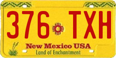 NM license plate 376TXH