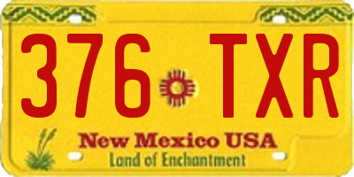NM license plate 376TXR