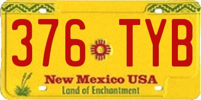 NM license plate 376TYB
