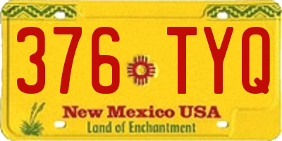 NM license plate 376TYQ