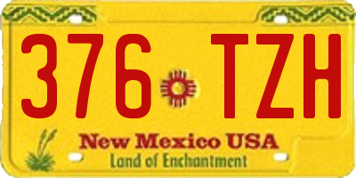NM license plate 376TZH