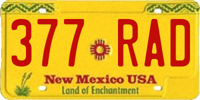 NM license plate 377RAD