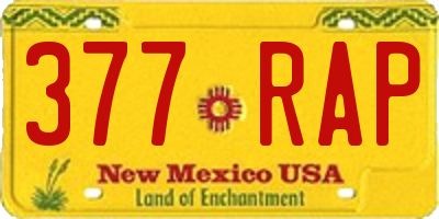 NM license plate 377RAP
