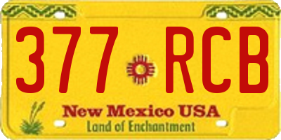 NM license plate 377RCB