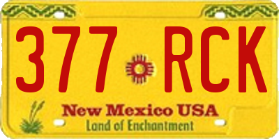 NM license plate 377RCK