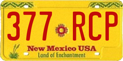 NM license plate 377RCP