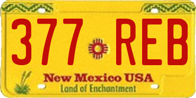 NM license plate 377REB