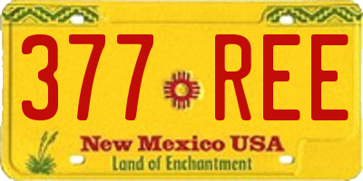 NM license plate 377REE