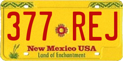 NM license plate 377REJ