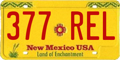 NM license plate 377REL