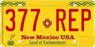 NM license plate 377REP
