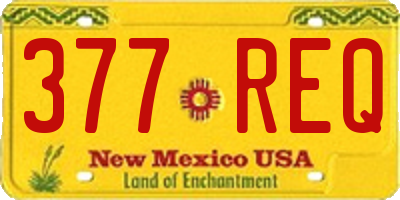 NM license plate 377REQ