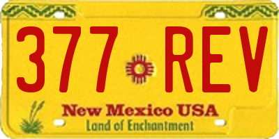 NM license plate 377REV