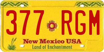 NM license plate 377RGM