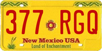NM license plate 377RGQ