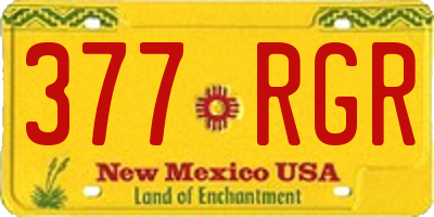 NM license plate 377RGR
