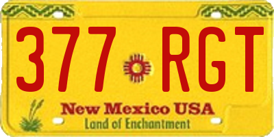 NM license plate 377RGT