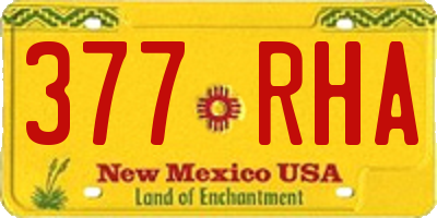 NM license plate 377RHA