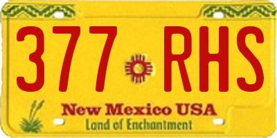 NM license plate 377RHS