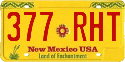NM license plate 377RHT
