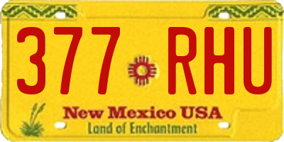 NM license plate 377RHU