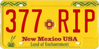 NM license plate 377RIP