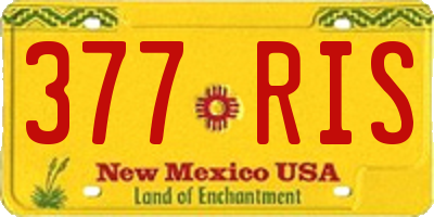 NM license plate 377RIS