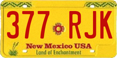 NM license plate 377RJK