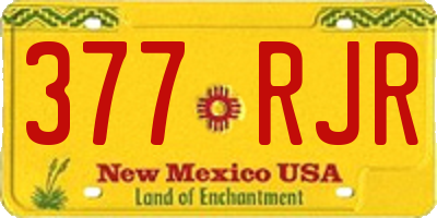 NM license plate 377RJR