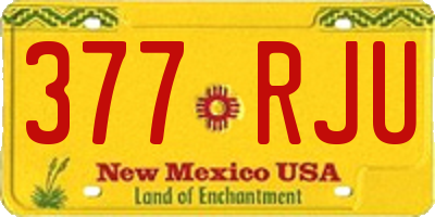 NM license plate 377RJU