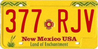 NM license plate 377RJV