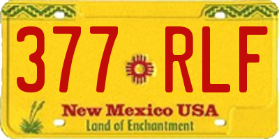 NM license plate 377RLF