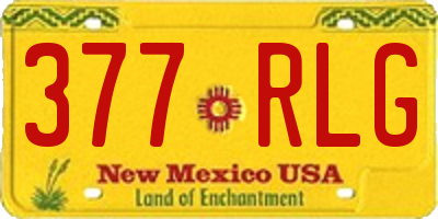 NM license plate 377RLG