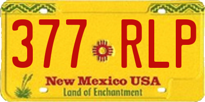 NM license plate 377RLP