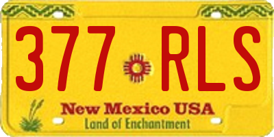 NM license plate 377RLS