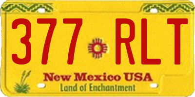 NM license plate 377RLT