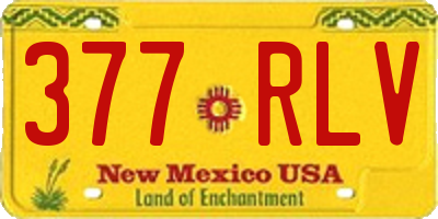NM license plate 377RLV