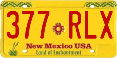 NM license plate 377RLX