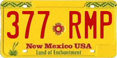 NM license plate 377RMP
