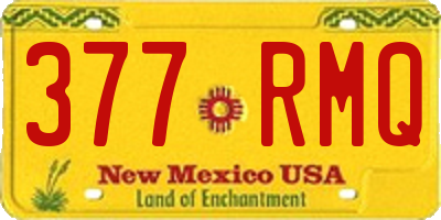 NM license plate 377RMQ